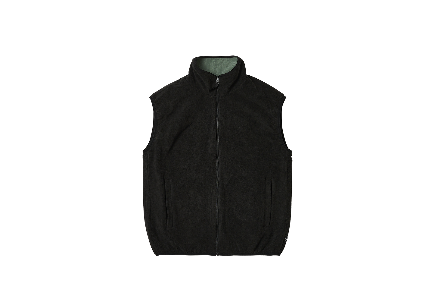 REVERSIBLE FLEECE GILET MINT / BLACK