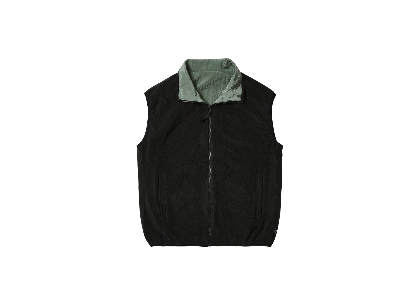 REVERSIBLE FLEECE GILET MINT / BLACK