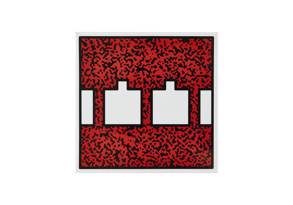 TTT BLOCK NOISE RED STICKER