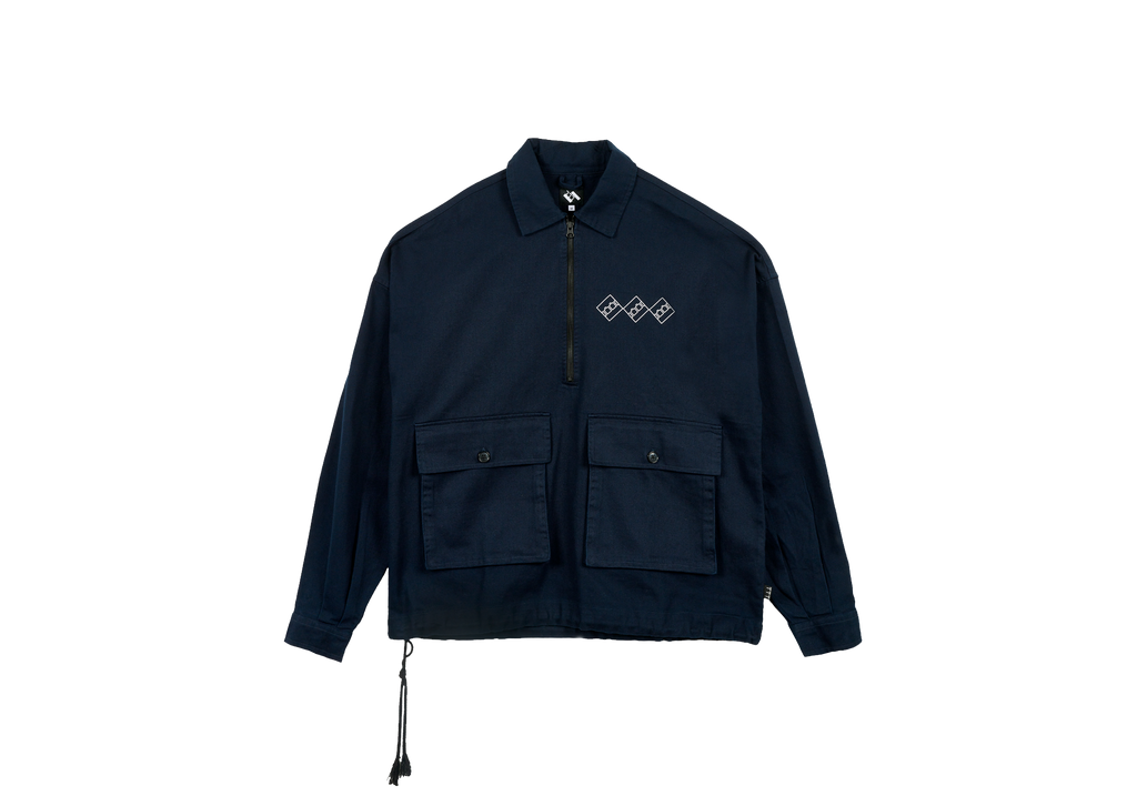 DIAMOND HALFZIP OVERSHIRT NAVY