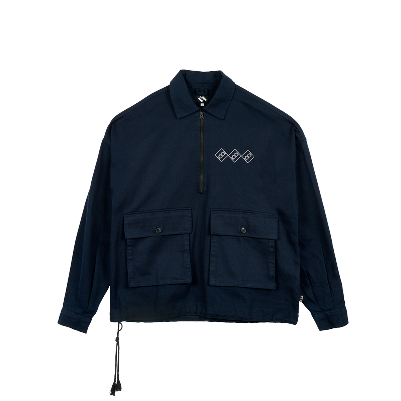 DIAMOND HALFZIP OVERSHIRT NAVY
