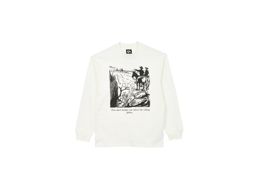 TWO DARK HUMPS LONGSLEEVE WHITE