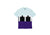 CUT & SEW T-SHIRT BLUE/ BLACK/ PURPLE